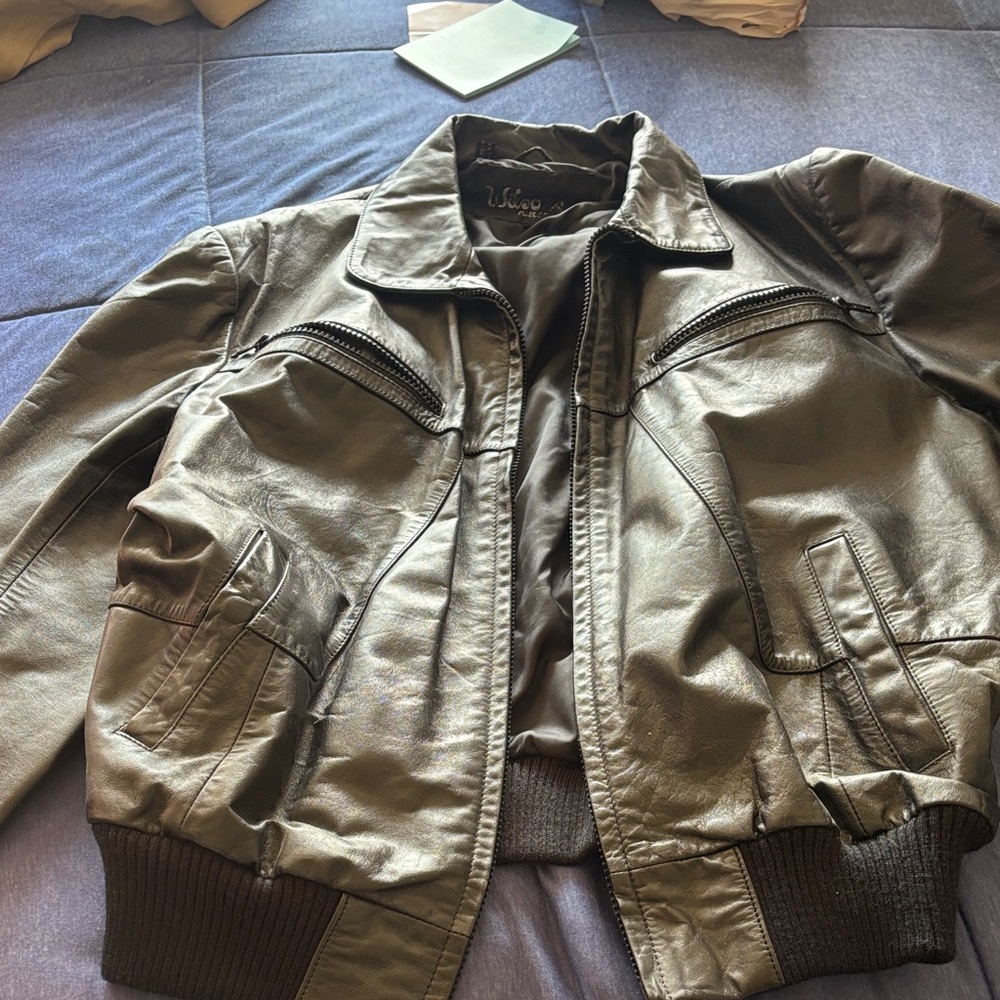 Wilsons Leather Khaki Bomber Jacket